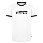 Männer Kontrast-T-Shirt - Weiß/Schwarz