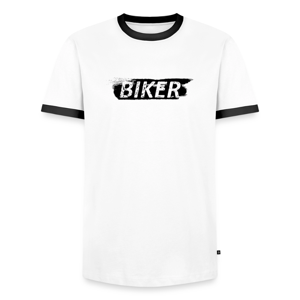 Männer Kontrast-T-Shirt - Weiß/Schwarz