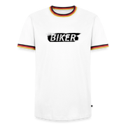 Männer Kontrast-T-Shirt - Weiß/Dreifarbig