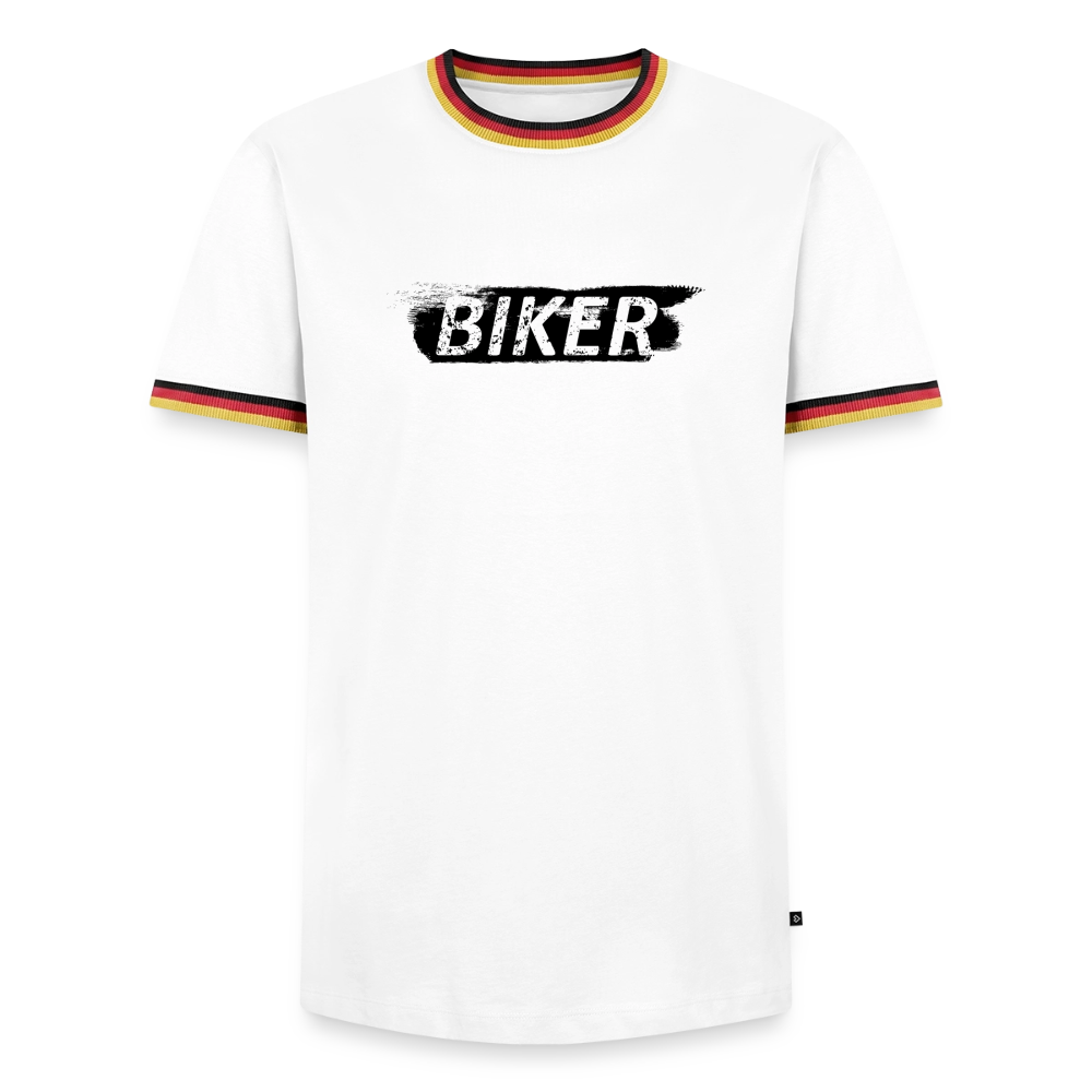Männer Kontrast-T-Shirt - Weiß/Dreifarbig