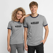 Männer Kontrast-T-Shirt - Grau/Navy 