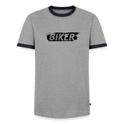 Männer Kontrast-T-Shirt - Grau/Navy 