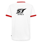 Männer Kontrast-T-Shirt - Weiß/Rot 
