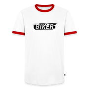 Männer Kontrast-T-Shirt - Weiß/Rot 
