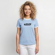 Männer Kontrast-T-Shirt - Hellblau/Weiß 