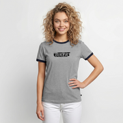 Männer Kontrast-T-Shirt - Grau/Navy 
