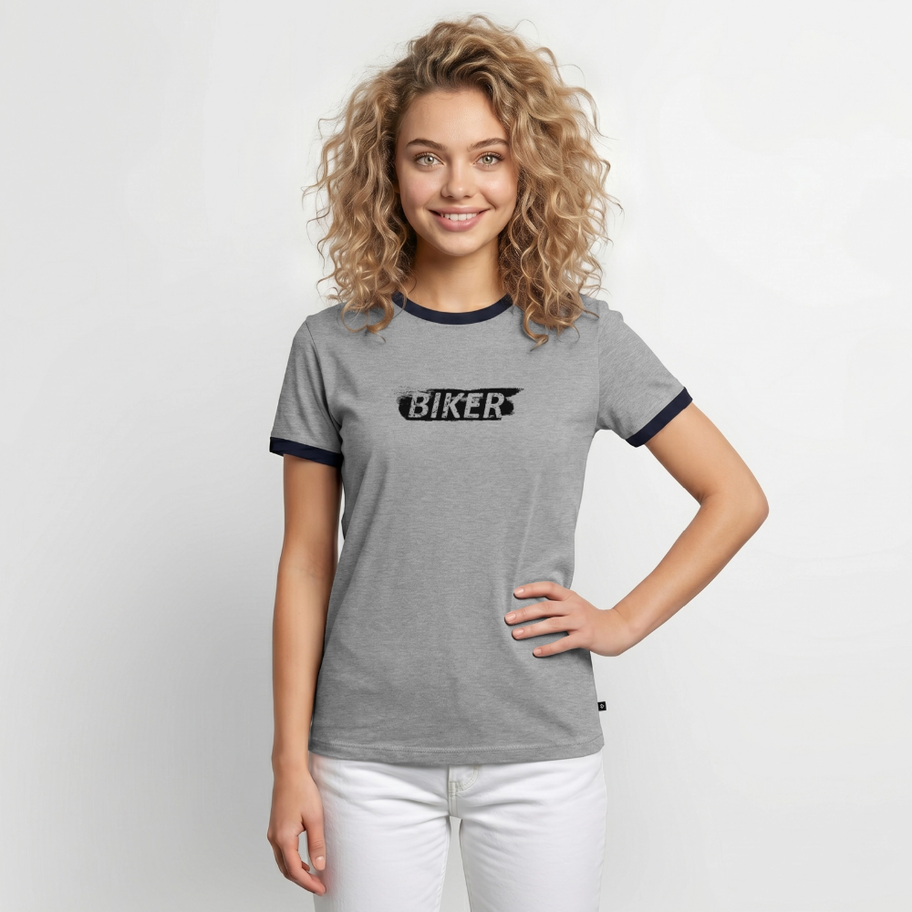 Männer Kontrast-T-Shirt - Grau/Navy 