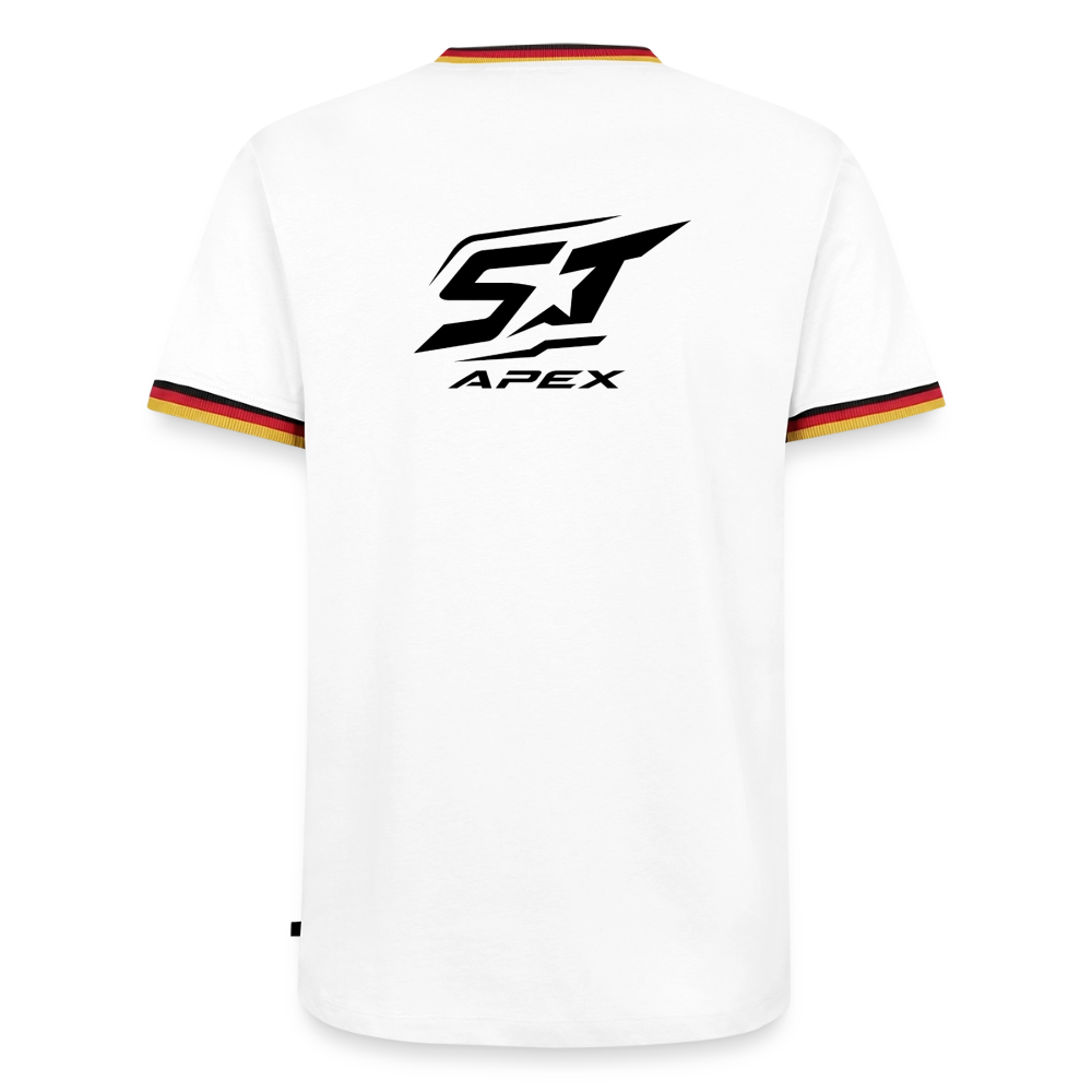 Männer Kontrast-T-Shirt - Weiß/Dreifarbig