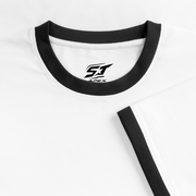 Männer Kontrast-T-Shirt - Weiß/Schwarz