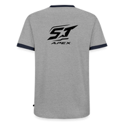 Männer Kontrast-T-Shirt - Grau/Navy 