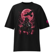 ST-APEX Crimson Oracle 2 Bio-Baumwoll Oversize T-Shirt in Schwarz, Crimson-Pink und Weiss – Produktansicht