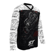 Engineered to Win Motorrad Jersey von ST‑APEX: technisches Motor-Design, lockere Passform und funktionales Material für echte Maschinenfans.