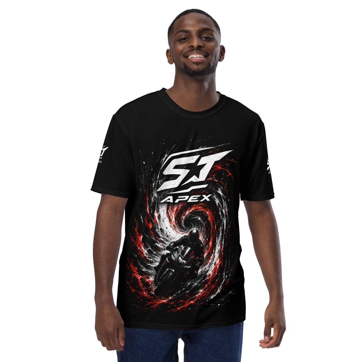 ST-APEX Inferno Vortex 3 Unisex Performance Shirt in Schwarz, Rot und Weiss – Produktansicht