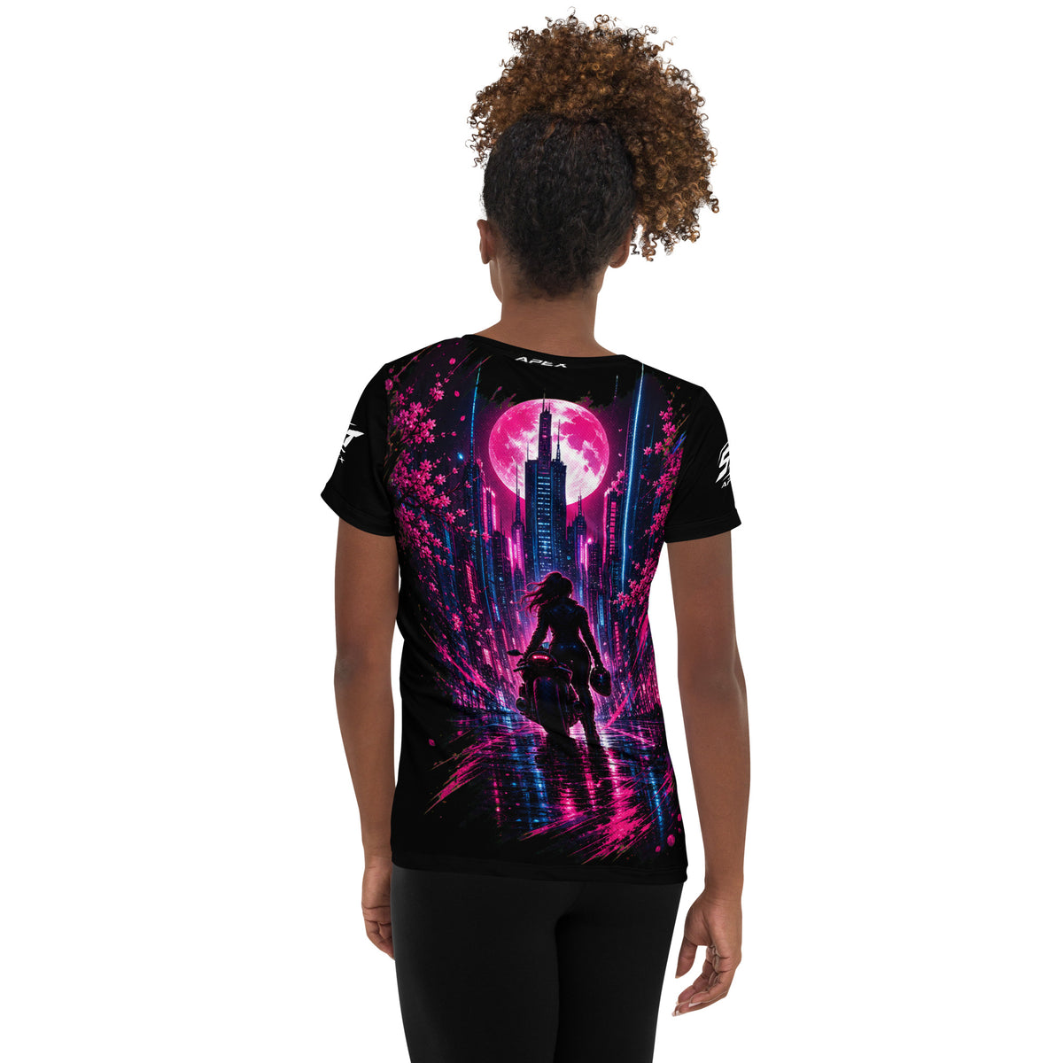ST-APEX Night Bloom 4 Damen Performance Shirt in Pink, Violett, Blau und Schwarz – Produktansicht
