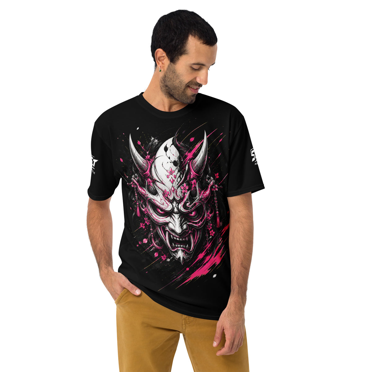 ST-APEX ONI Princess 3 Unisex Performance Shirt in Schwarz, Weiss und Pink – Produktansicht