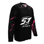 ONI Princess Black Edition Motorrad Jersey von ST‑APEX: Schwarz und Pink, lockere Passform und funktionales Material für einen starken Auftritt.