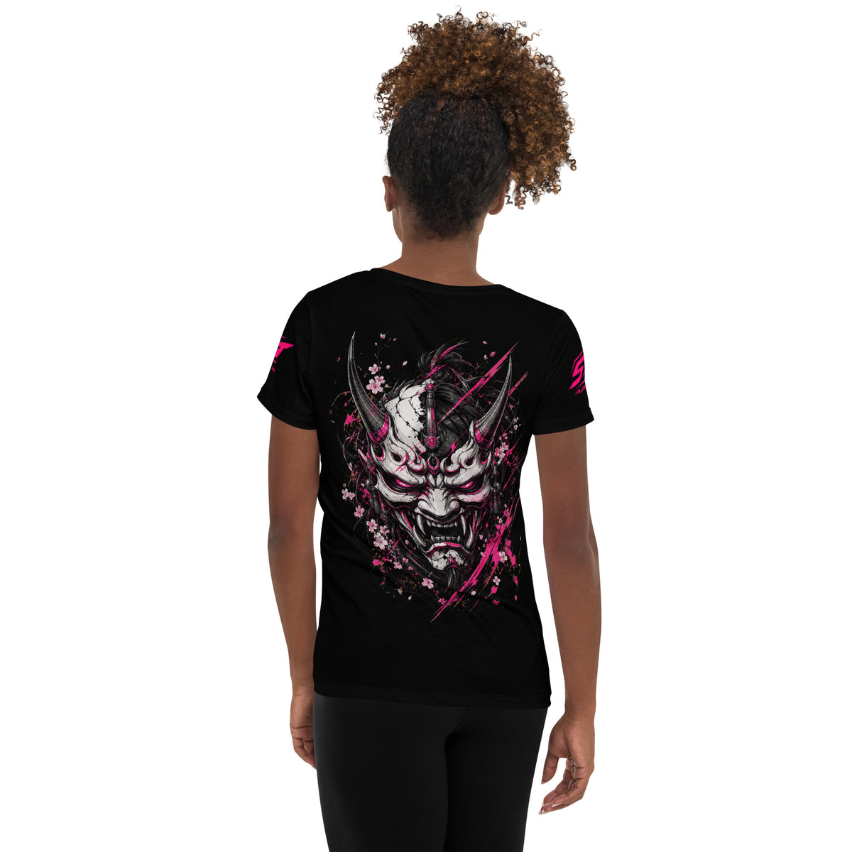 ST-APEX ONI Spirit Damen Performance Shirt in Schwarz, Pink und Weiss – Produktansicht