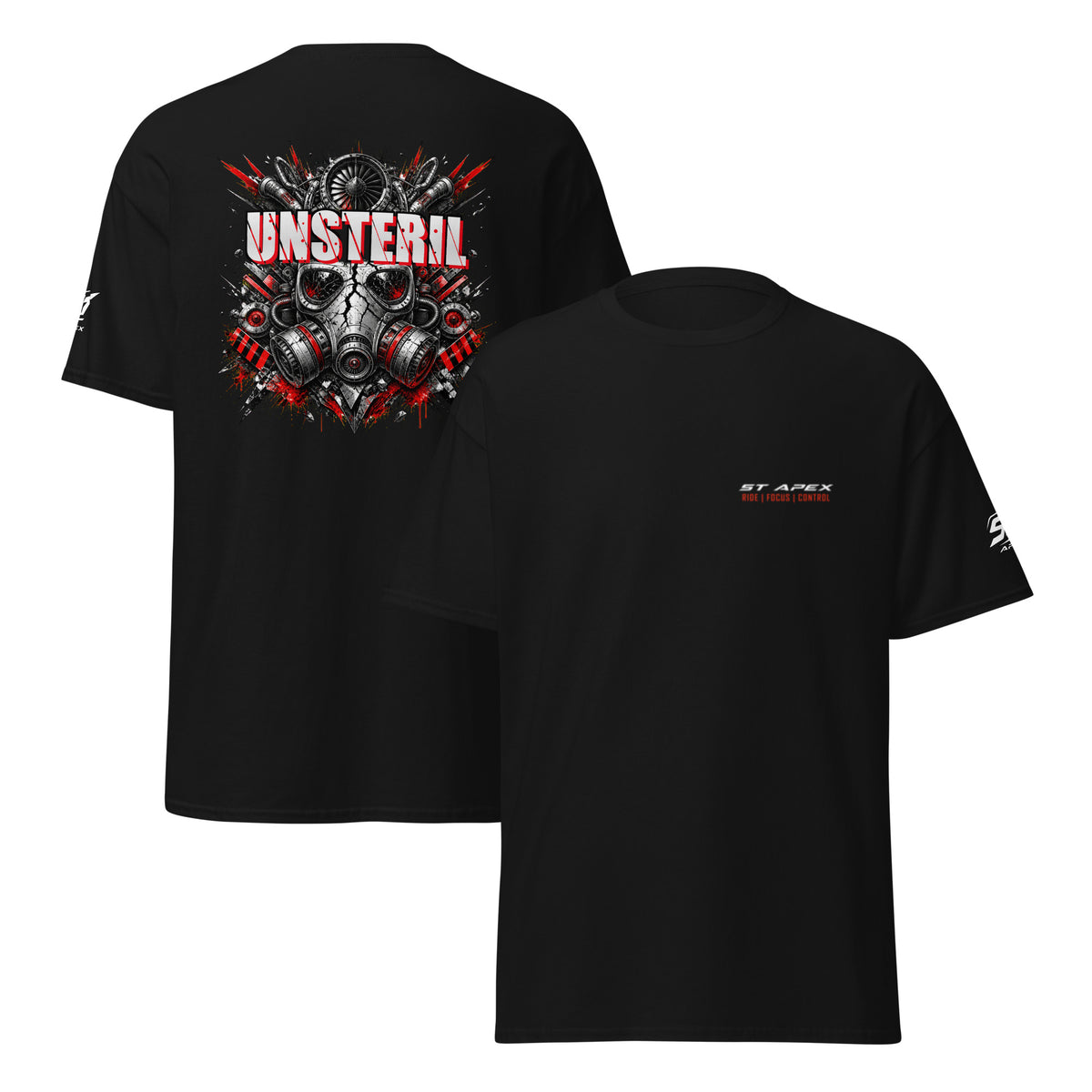 ST-APEX Unsteril Regular-Fit T-Shirt – Vorder- und Rückansicht