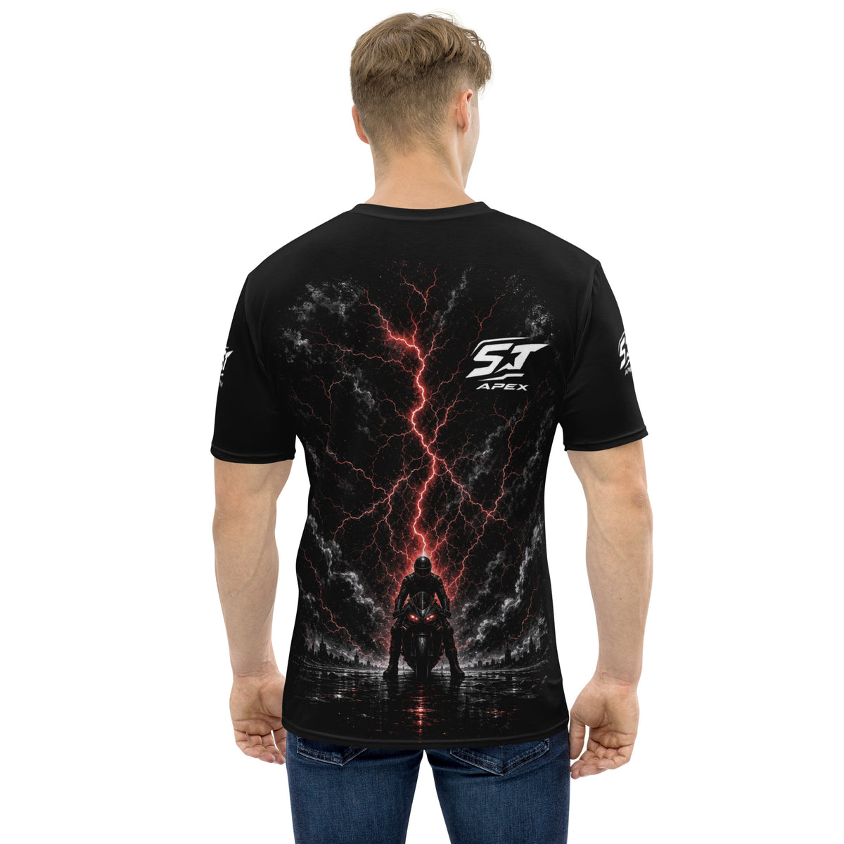 ST-APEX Thunderstorm 3 Unisex Performance Shirt in Schwarz, Rot und Weiss – Produktansicht