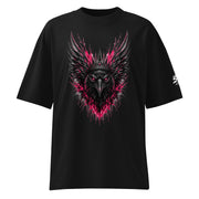 ST-APEX Wild Crown 1 Bio-Baumwoll Oversize T-Shirt in Schwarz, Grau und Rot – Produktansicht