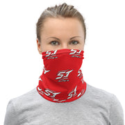 Rotes ST-APEX Signature Schlauchtuch mit weißem Logo-Allover-Muster